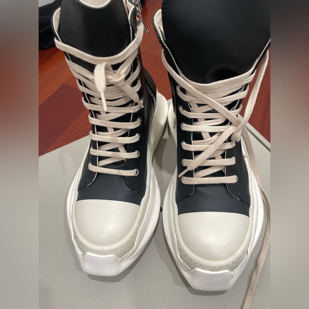 RICK OWENS DRKSHDW Black Abstract High-Top Sneakers